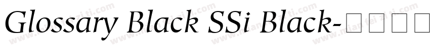 Glossary Black SSi Black字体转换